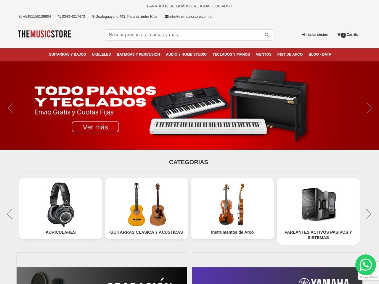 The Music Store — Website Preview