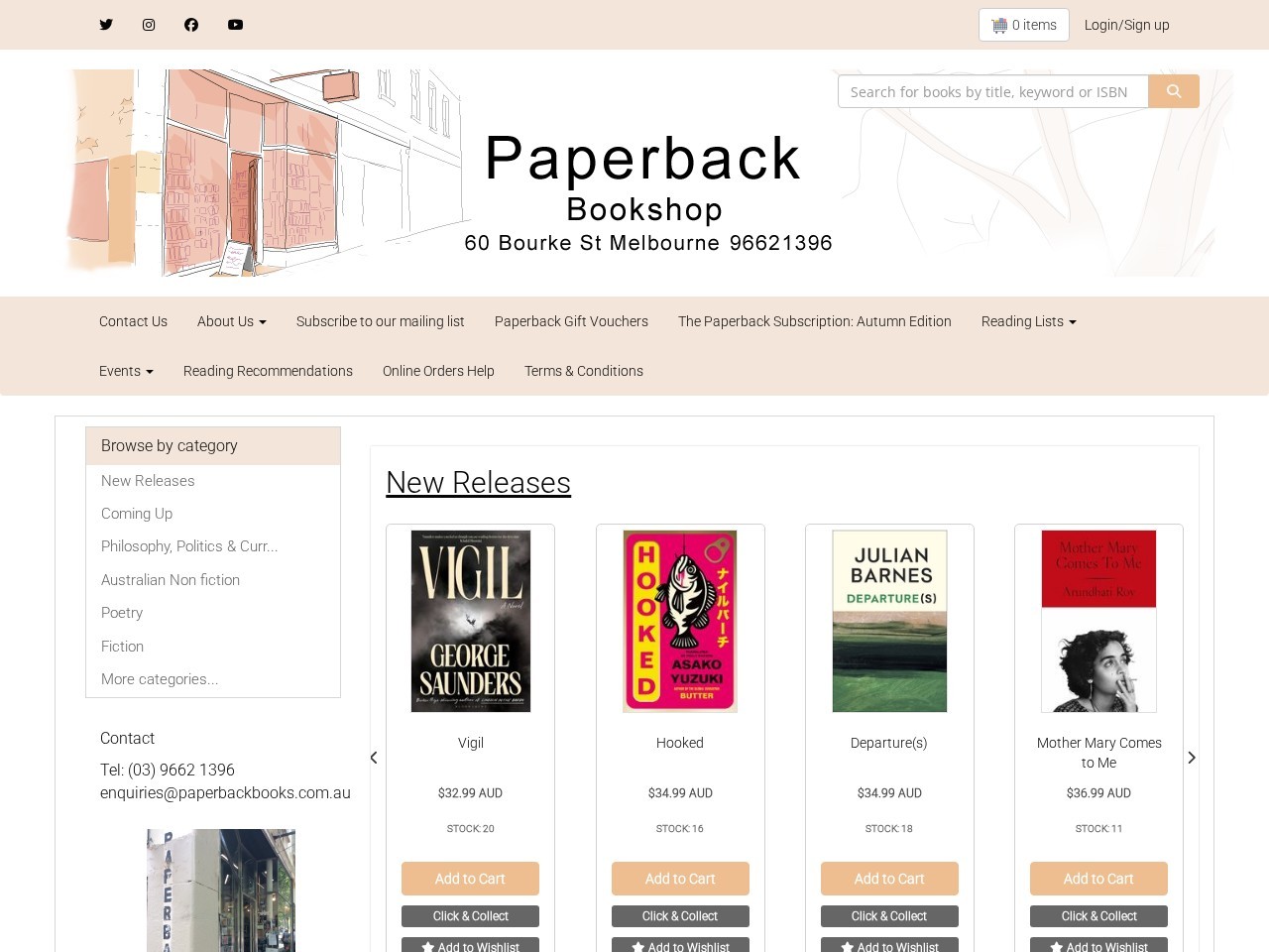 The Paperback Bookshop — Website Preview