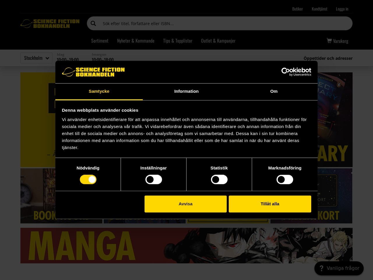 The Science Fiction Bookstore — Website Preview