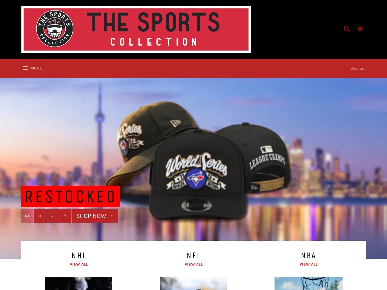 The Sports Collection — Website Preview