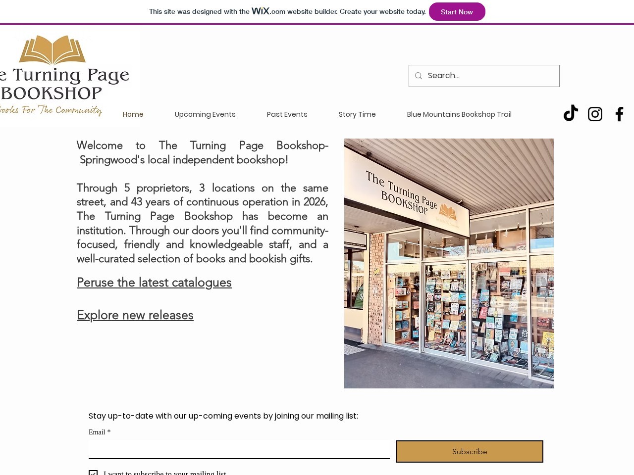The Turning Page Bookshop โ Website Preview