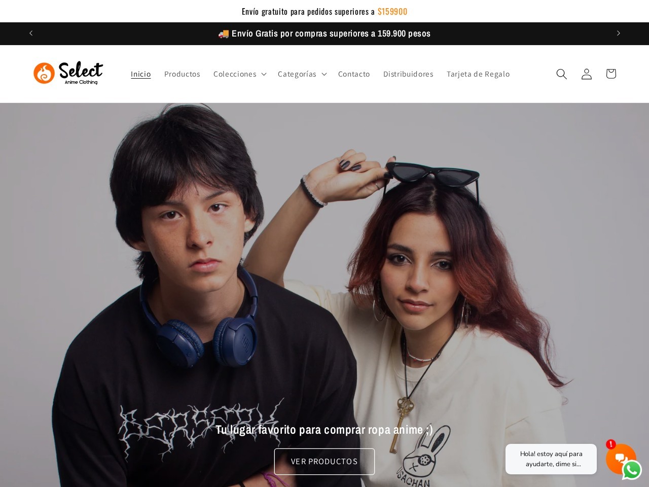 Tienda Anime Select — Website Preview