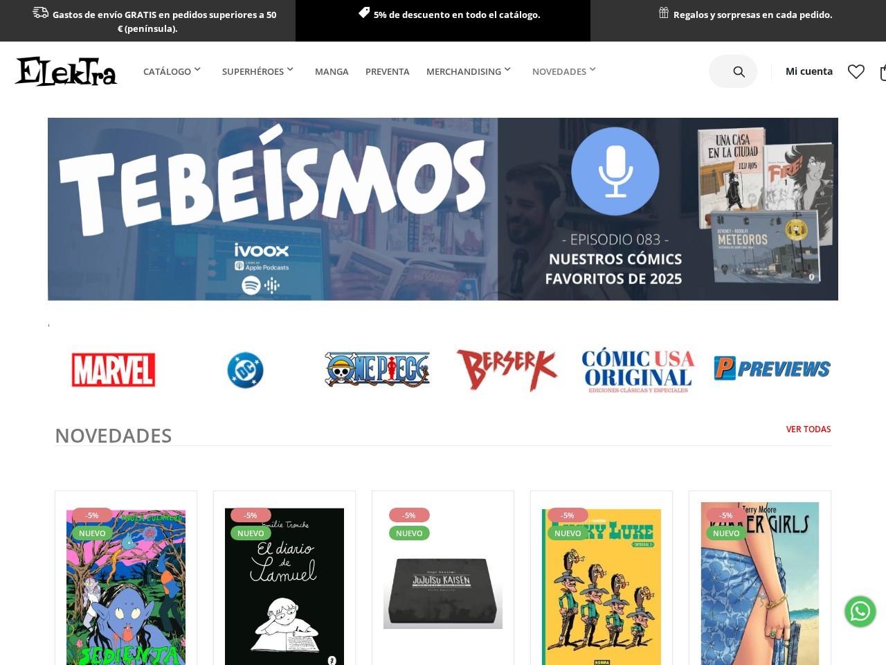 Tienda Comics Madrid ⊛ Elektra Cómic — Website Preview