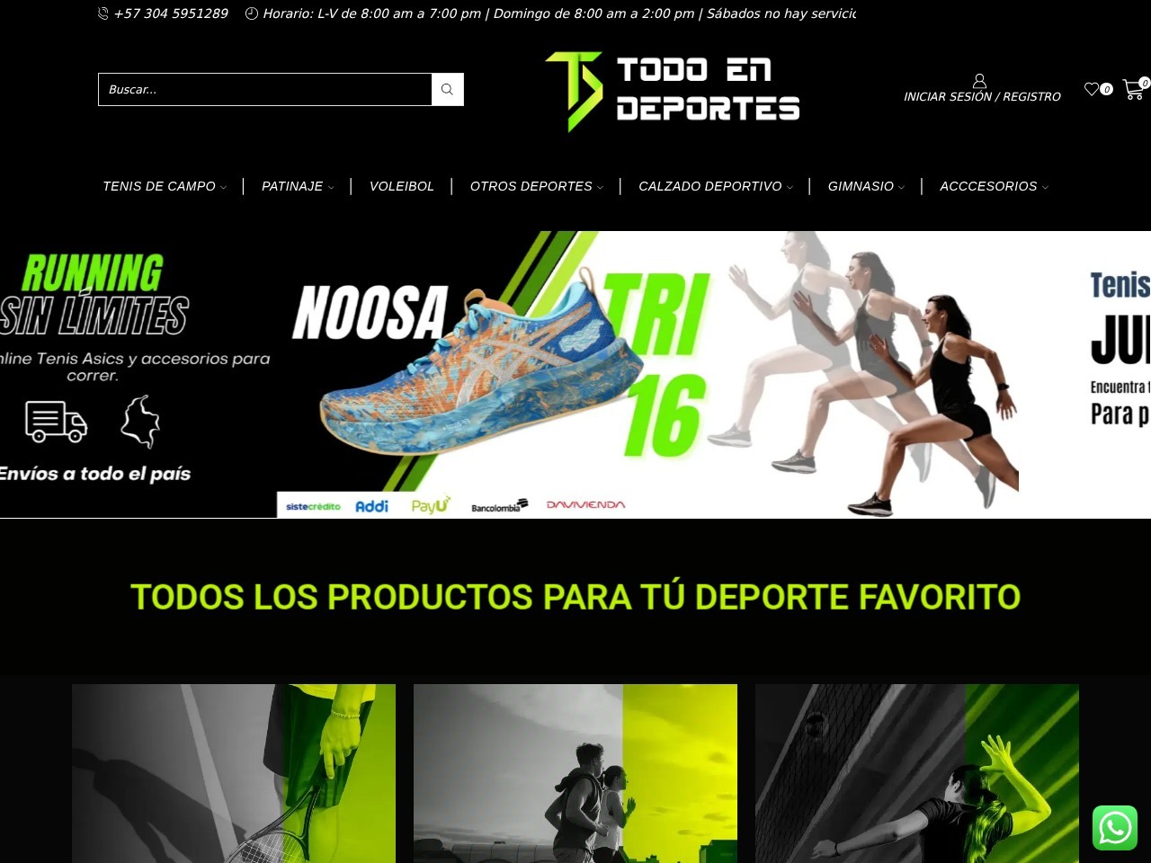 Todo en Deportes — Website Preview