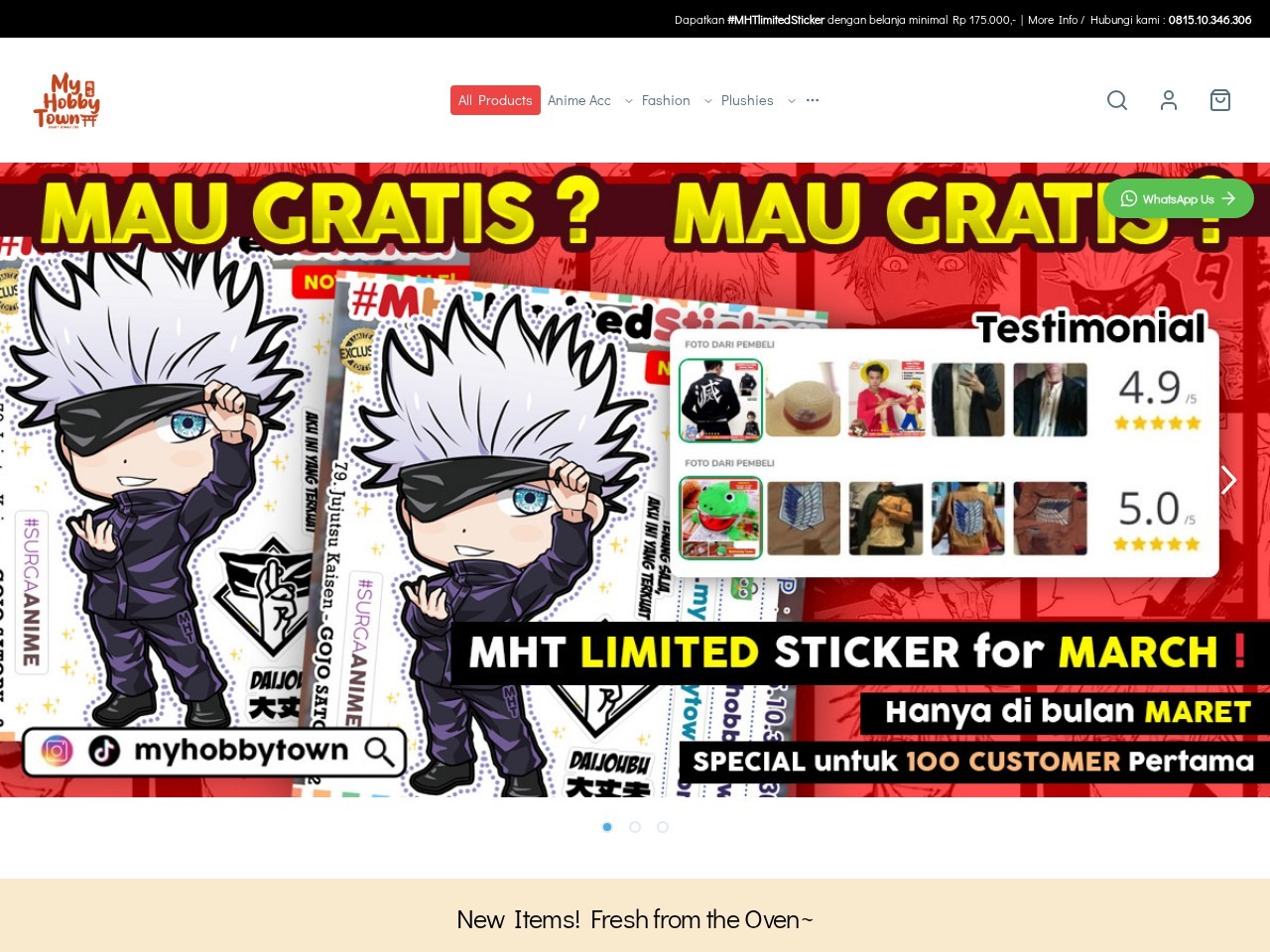 Toko Anime MYHOBBYTOWN Gading Serpong #surgaANIME, Cosplay & Hobby Shop Terpercaya di Indonesia! — Website Preview