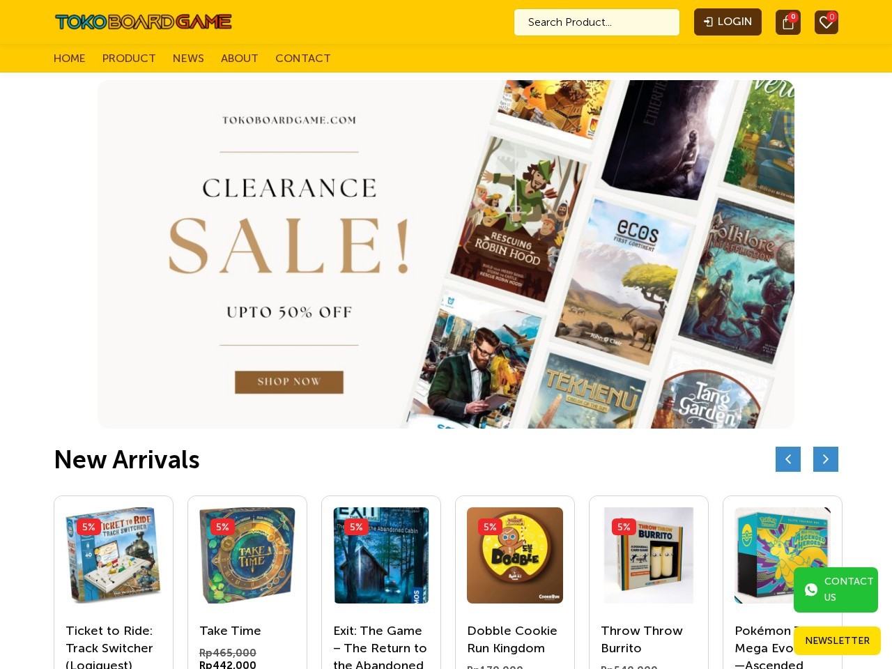 Toko Board Game - TBG Board Game Store — Website Preview