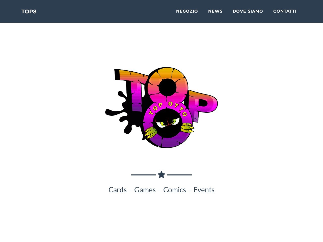 TOP 8 Cards and Games — Website Preview