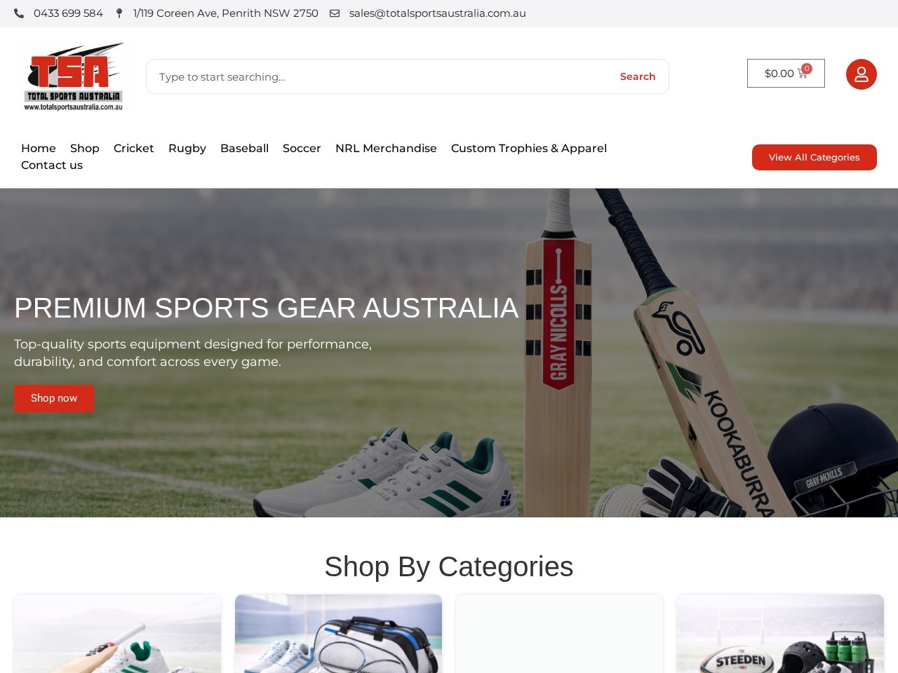 Total Sports Australia ( Outdoor Sports Store Australia ) — Website Preview