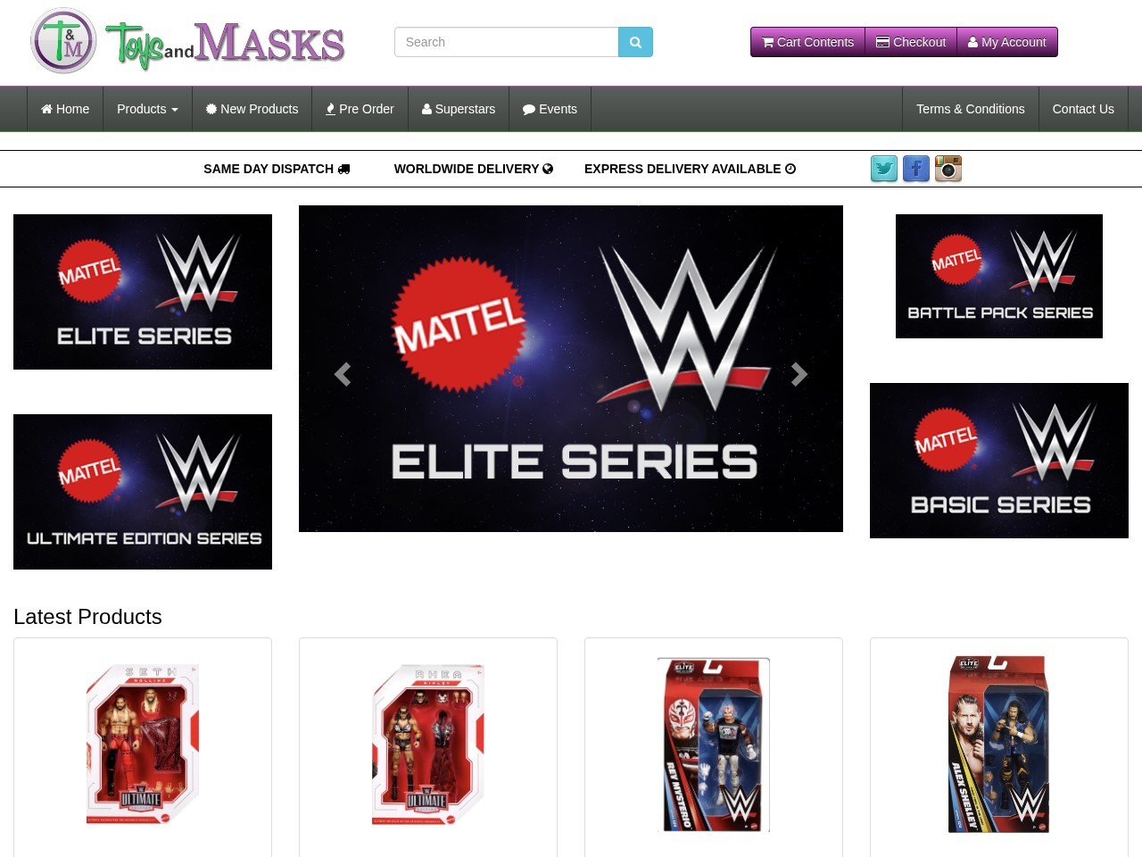 Toysandmasks.Com — Website Preview