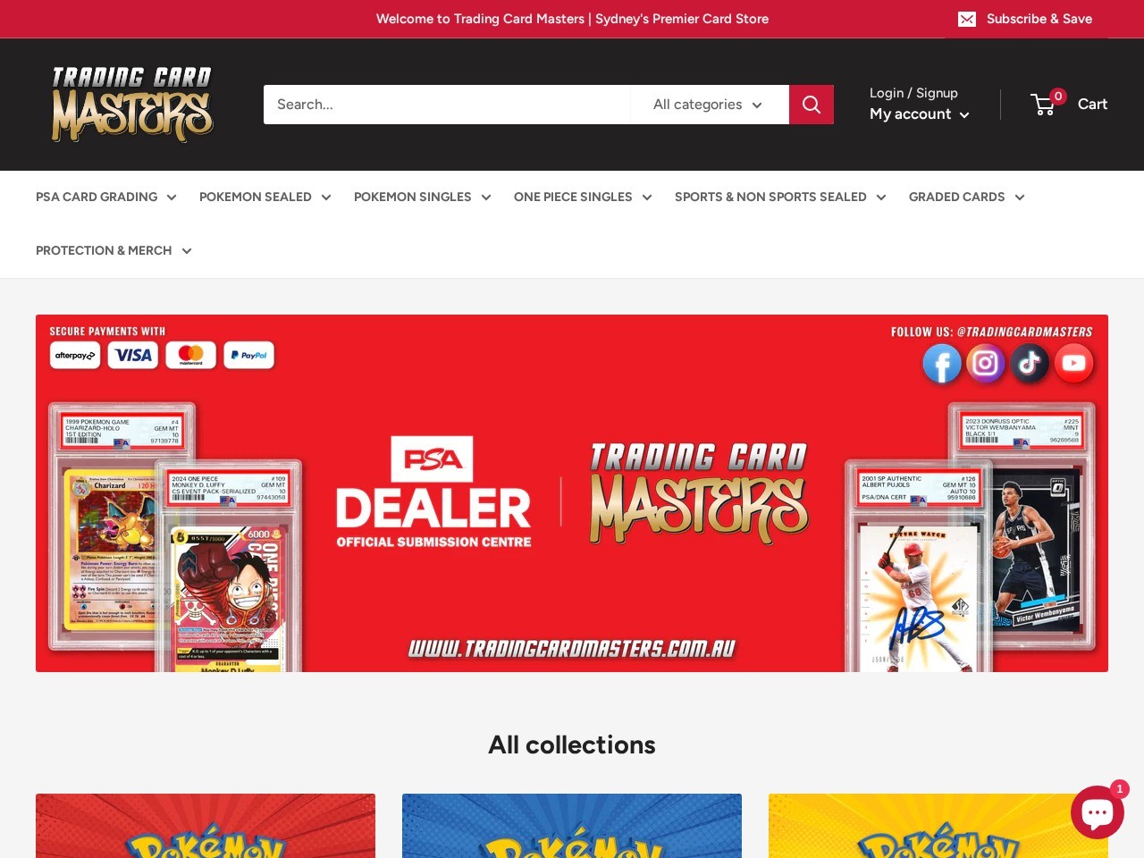 Trading Card Masters โ Website Preview