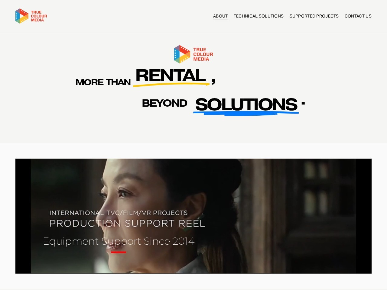 True Colour Media Group (Film Equipment Rental Store) — Website Preview