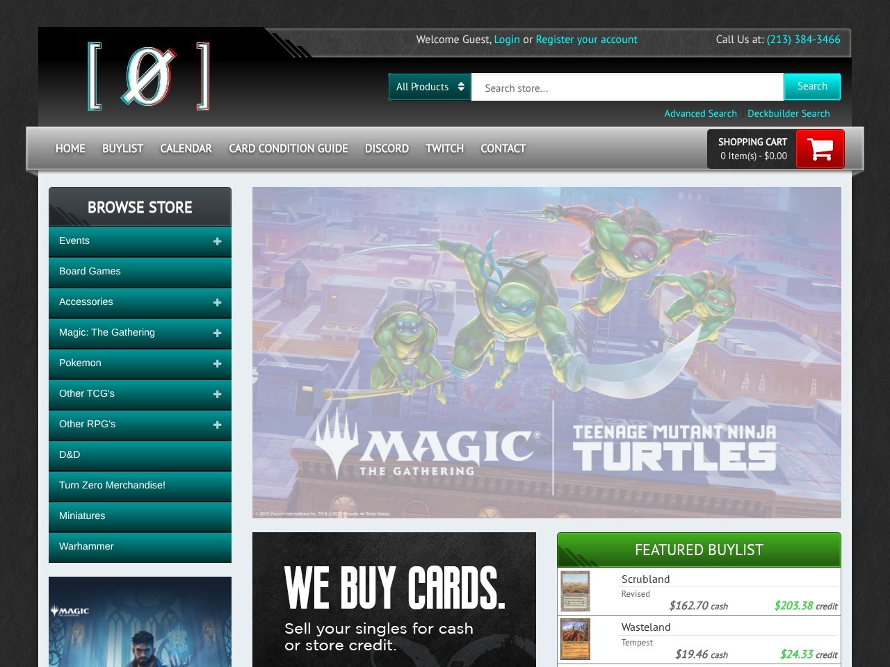 Turn Zero Games — Website Preview