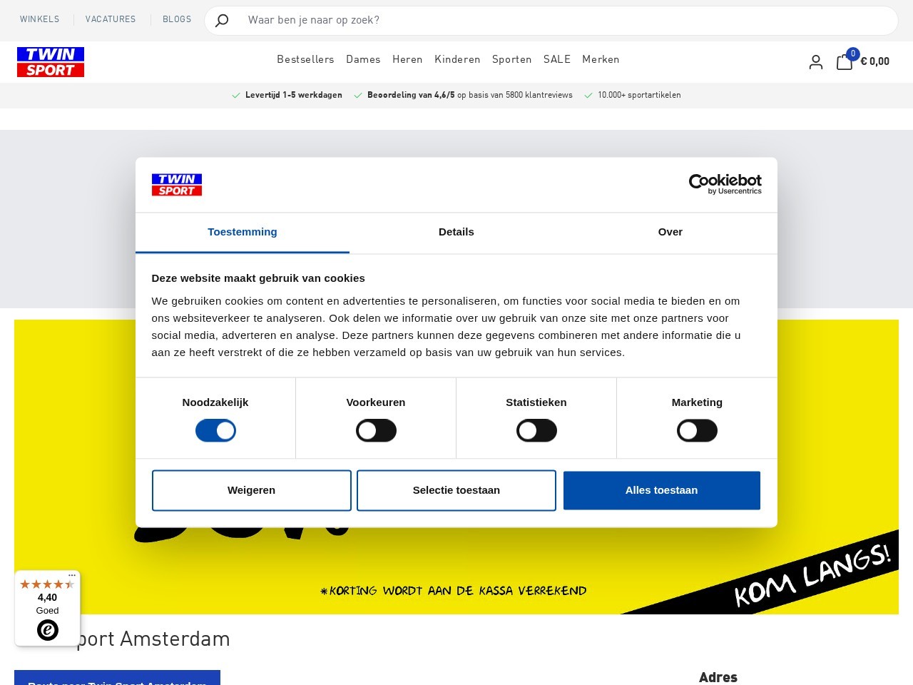 Twin Sport Amsterdam Buitenveldert — Website Preview