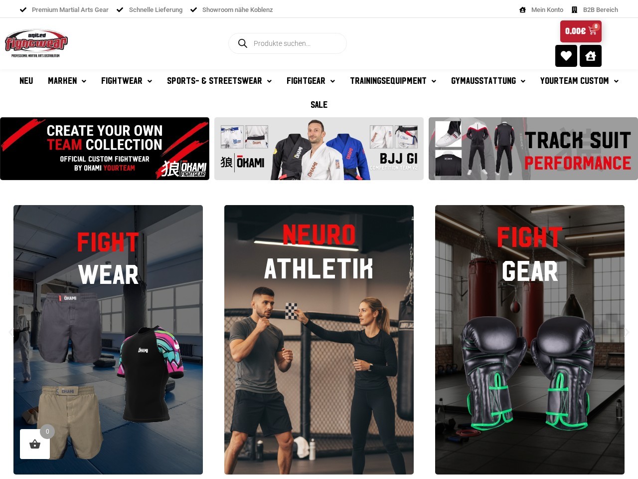 United-Fightwear GmbH & Co. KG — Website Preview