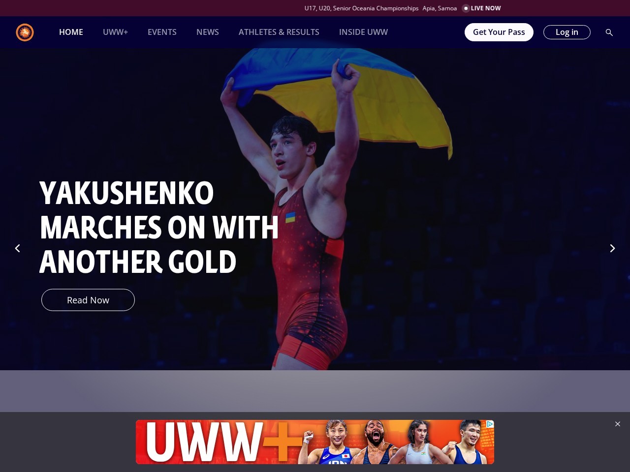 United World Wrestling (UWW) — Website Preview