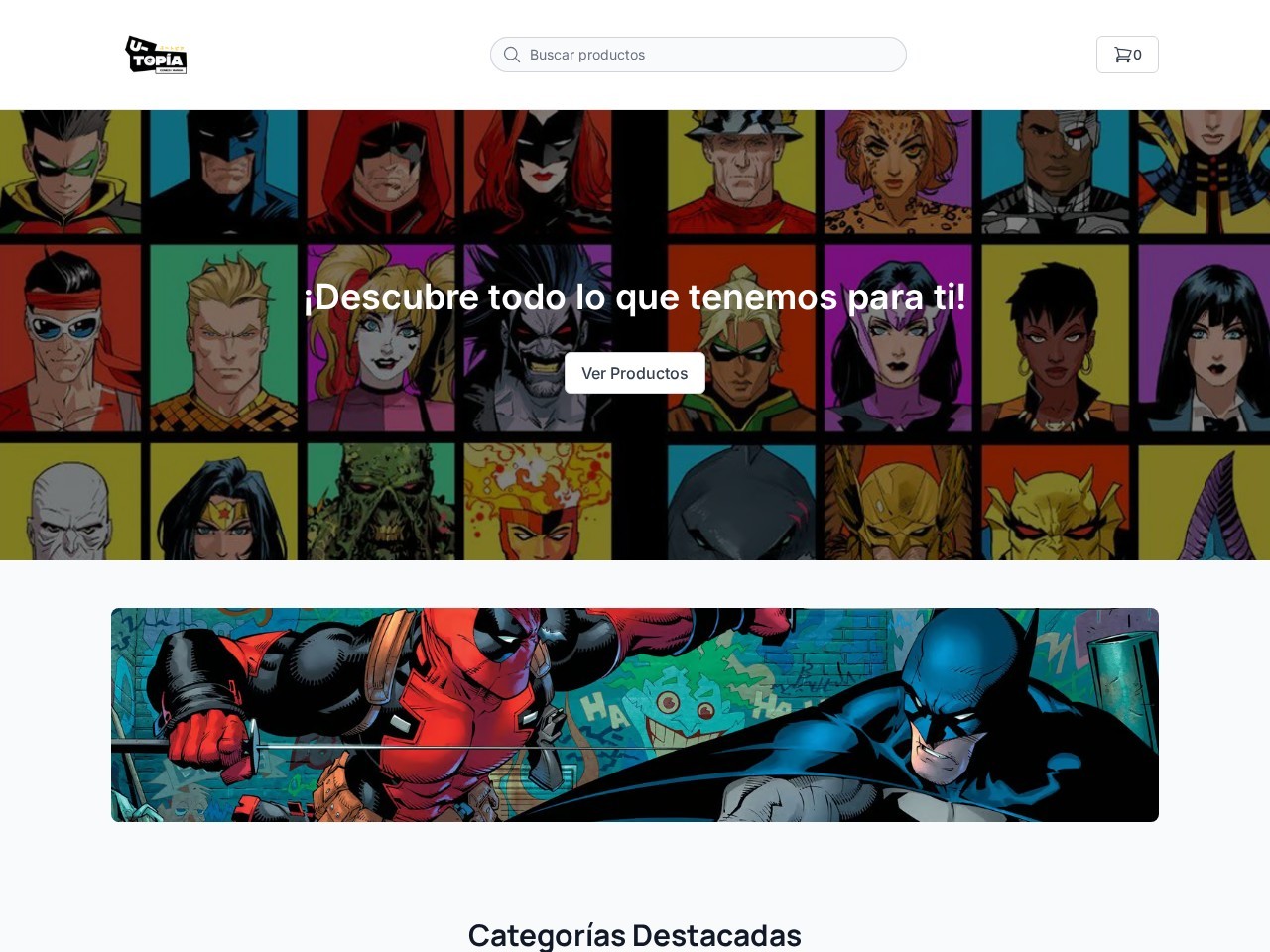 Utopía Comic Shop en Querétaro — Website Preview