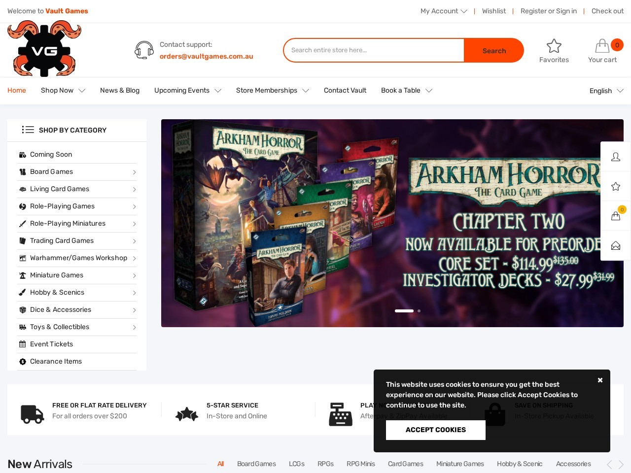 Vault Games Brisbane City — Website Preview