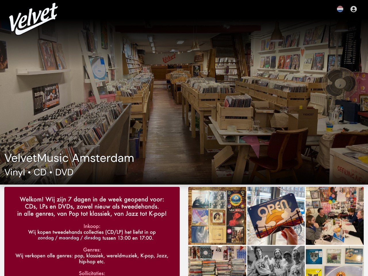 Velvet Music Amsterdam โ Website Preview