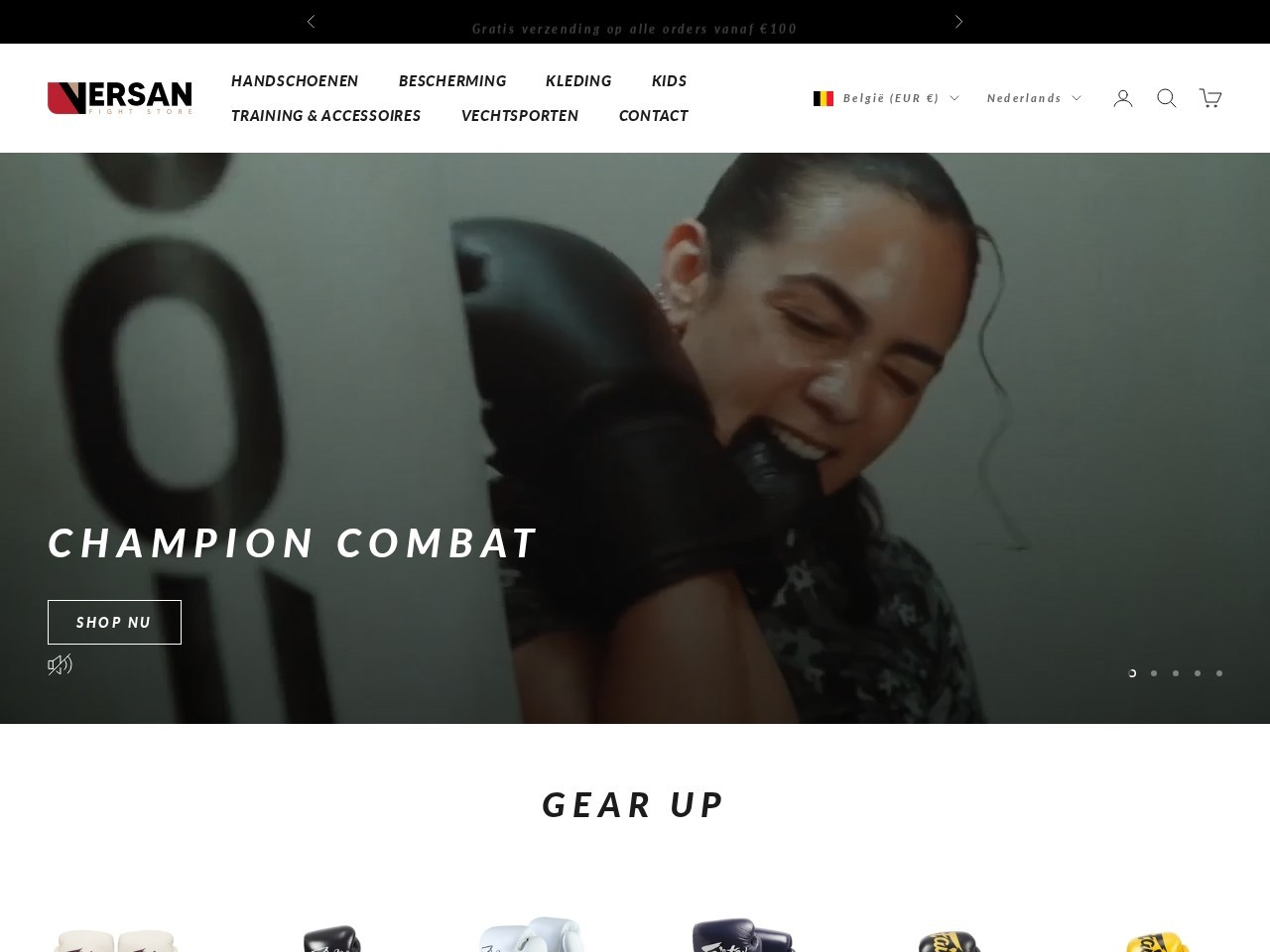Versan Fight Store — Website Preview