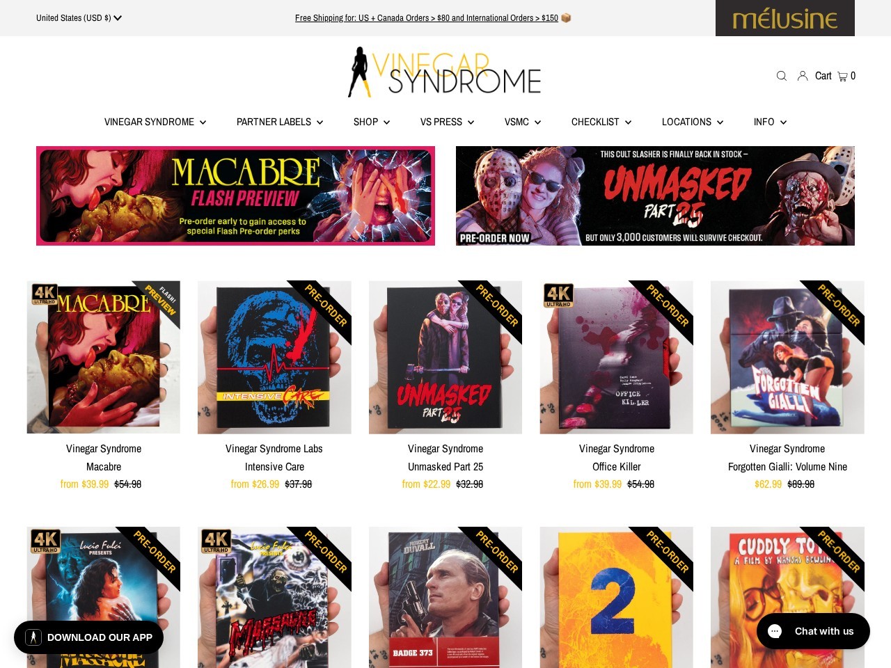 Vinegar Syndrome — Website Preview