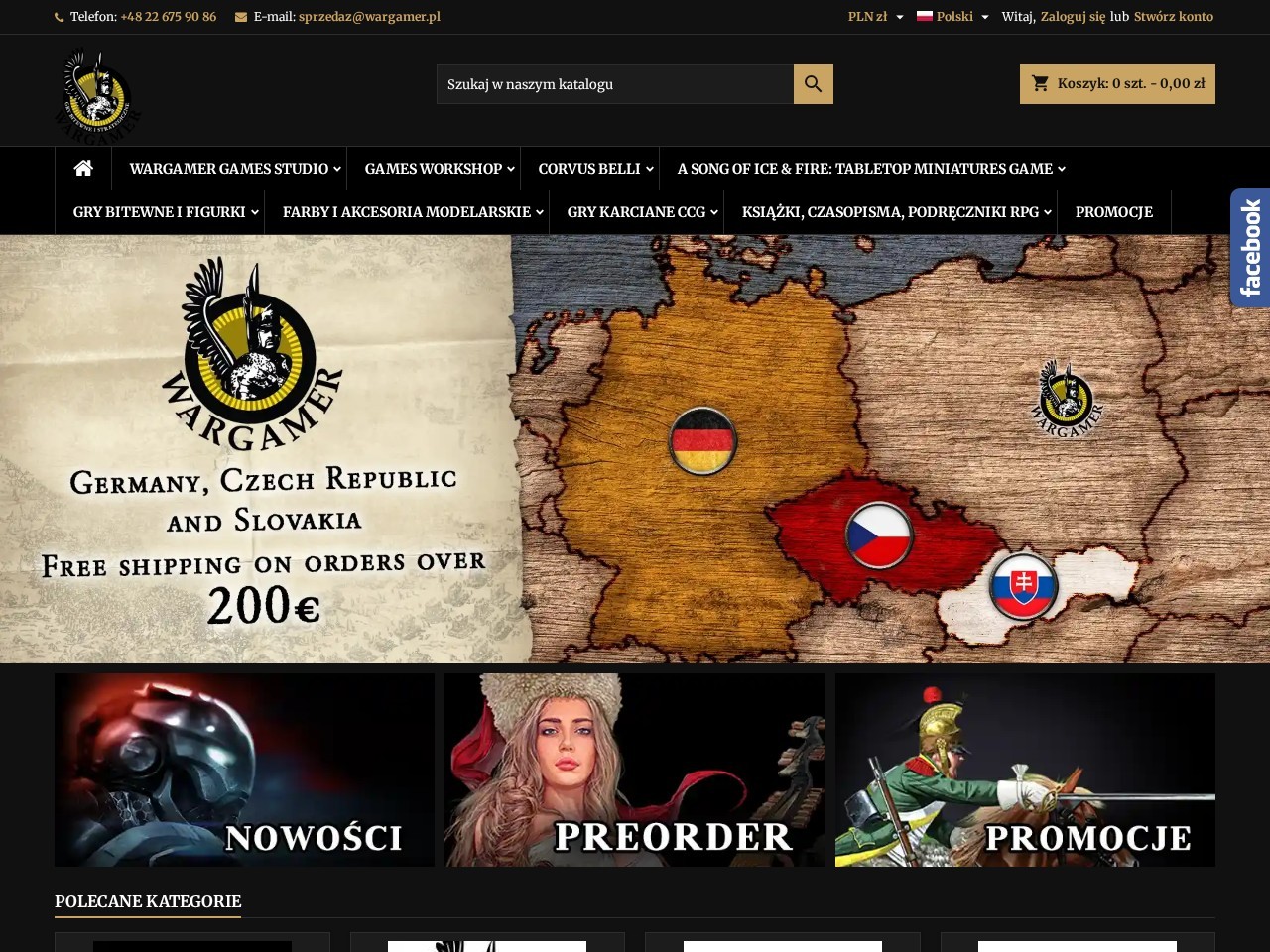 WARGAMER Wilcza — Website Preview