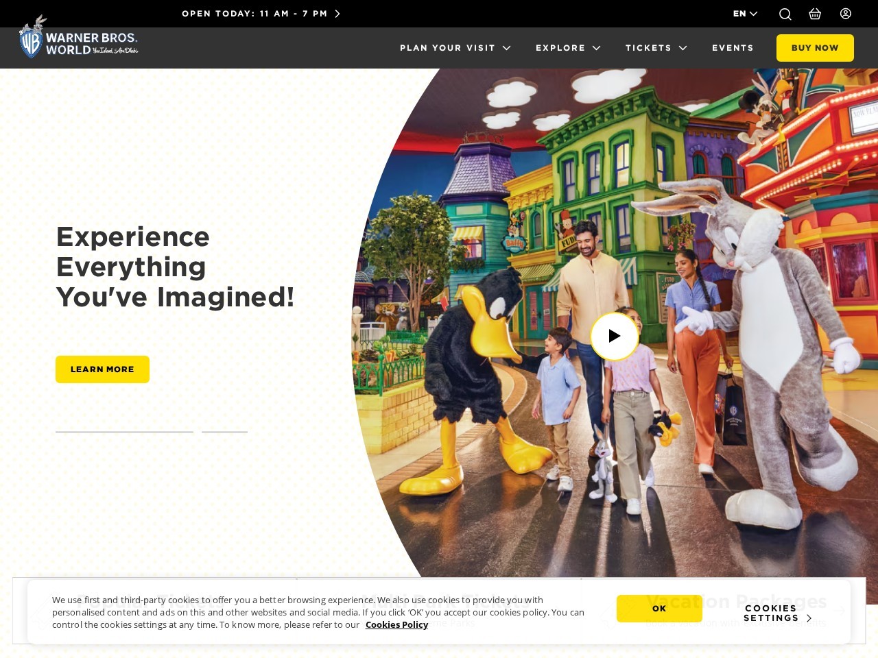 Warner Bros. Worldโข Yas Island, Abu Dhabi โ Website Preview