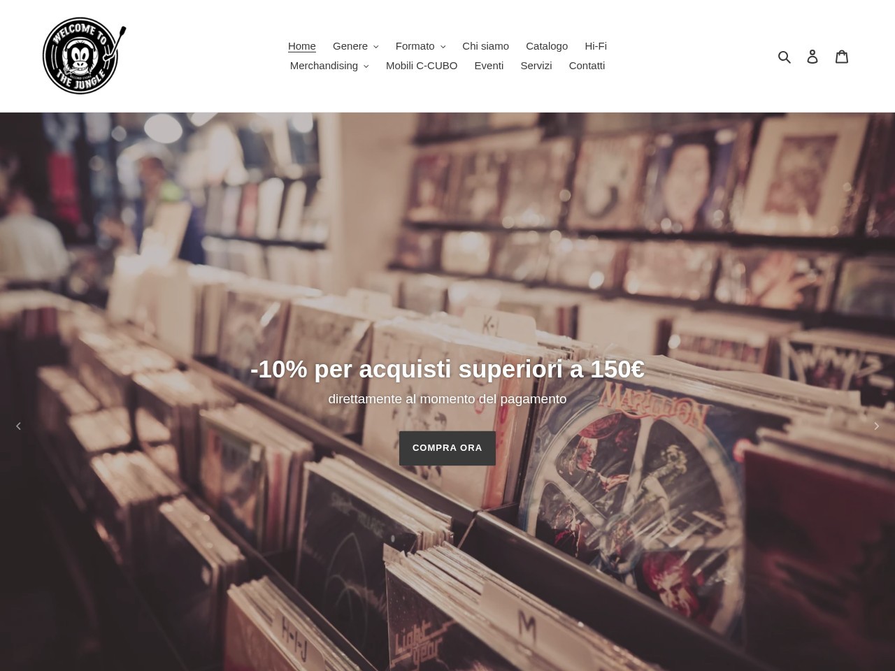 Welcome To The Jungle - Record Store — Website Preview