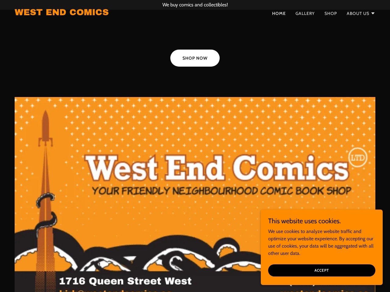 West End Comics — Website Preview