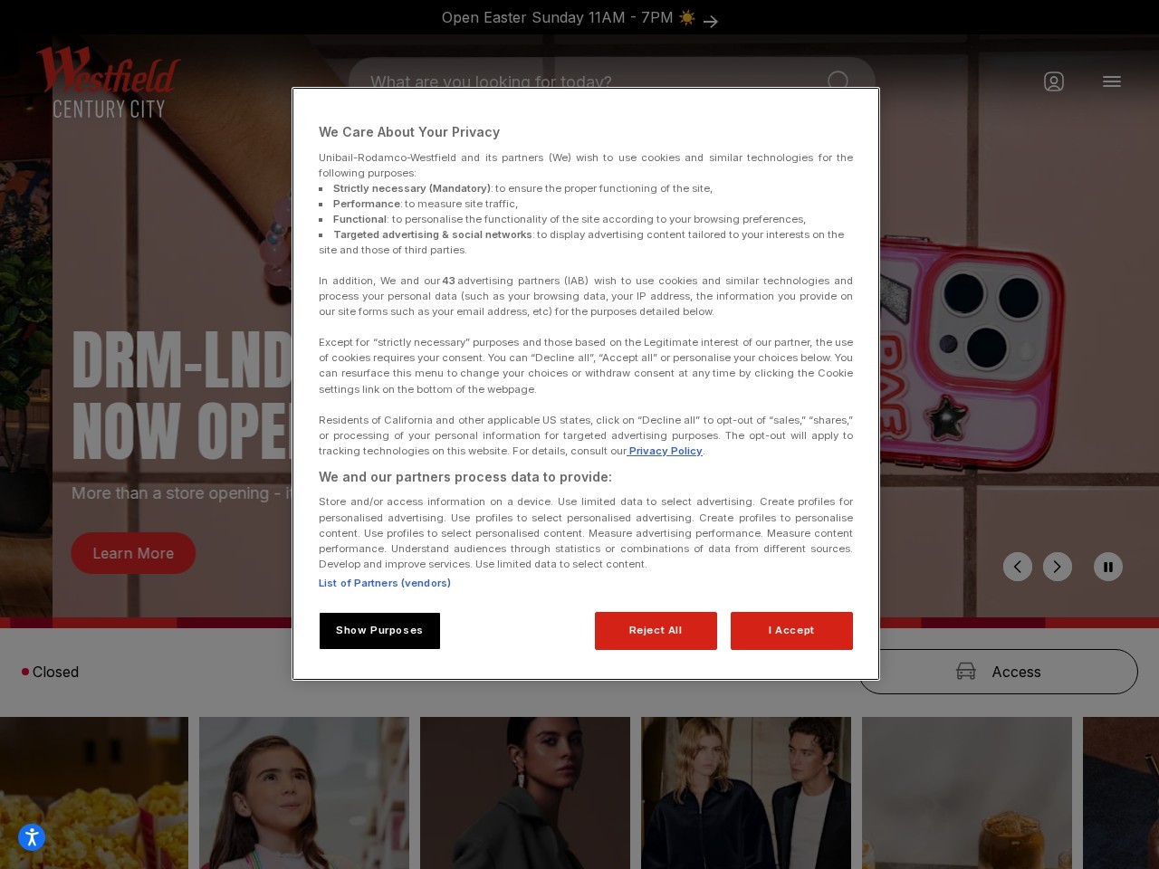 Westfield Century City — Website Preview