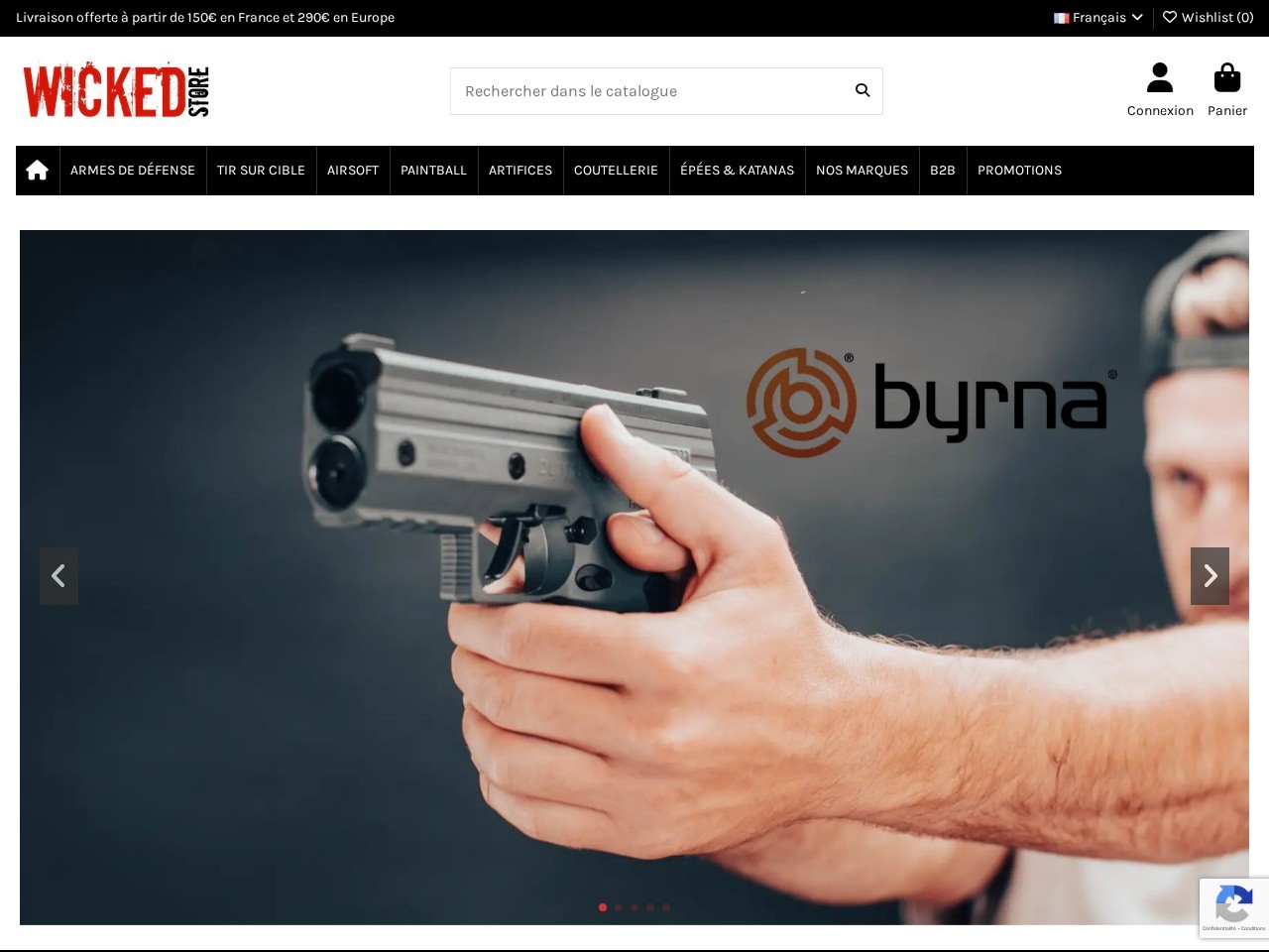 Wicked Store - Armurerie Loisir et Défense, Couteaux et Katanas — Website Preview