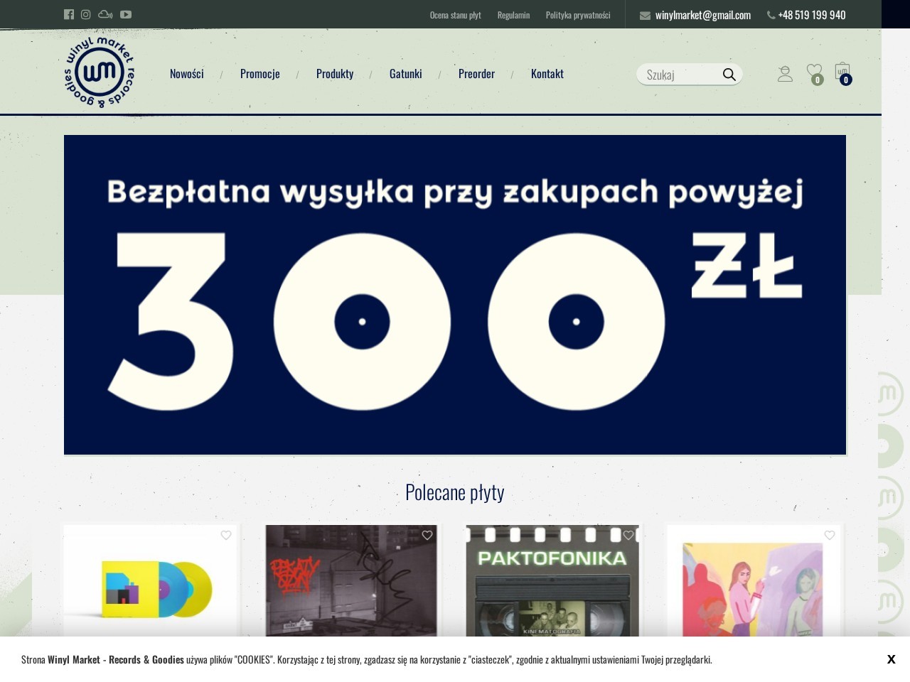 Winyl Market Records & Goodies — Website Preview