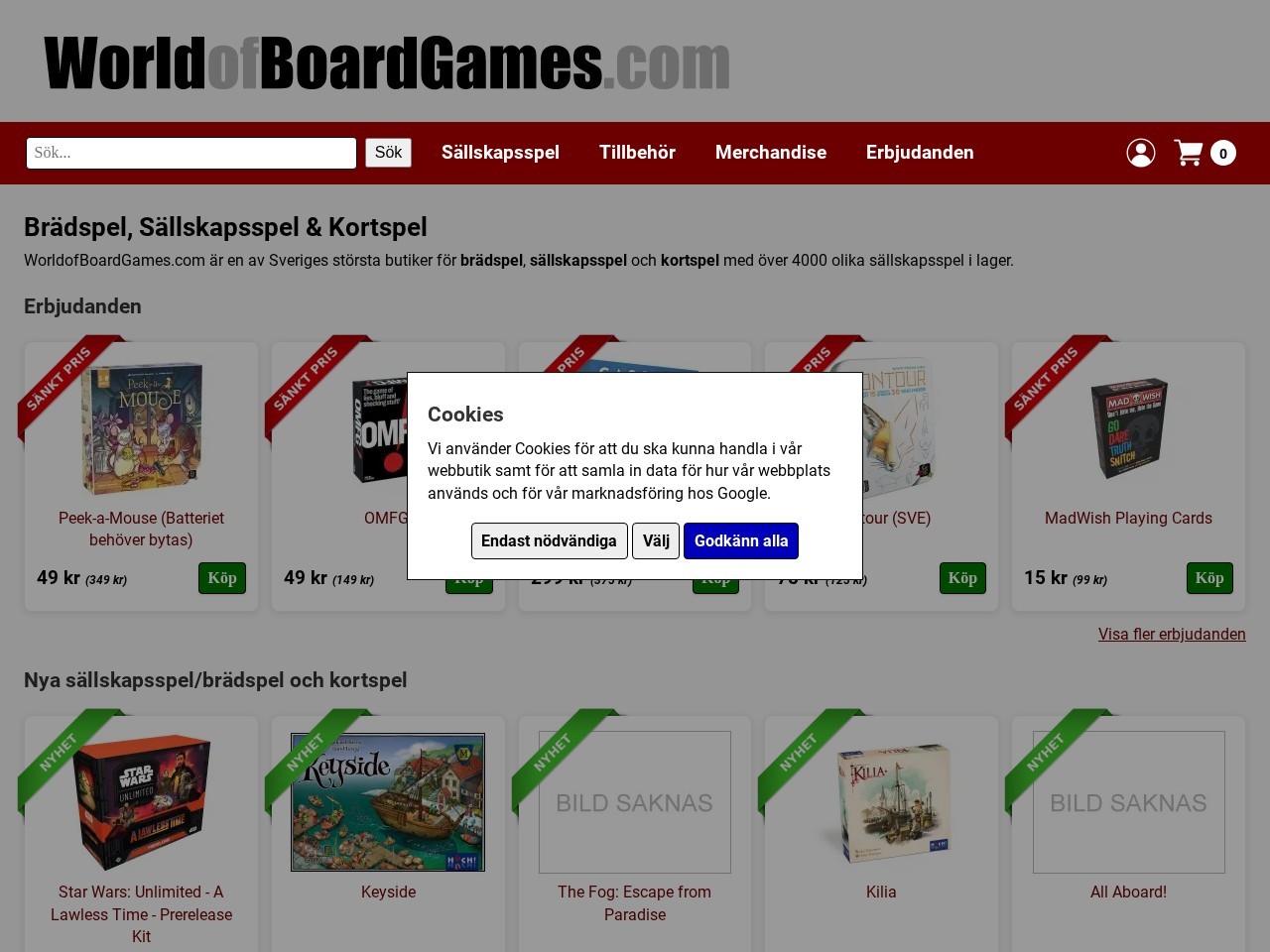 Worldofboardgames.com — Website Preview