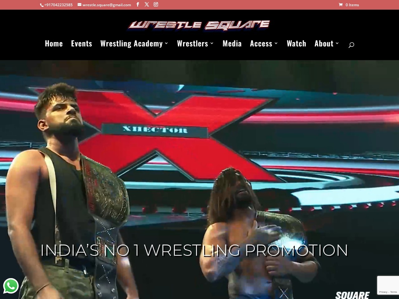 Wrestle Square - Pro Wrestling Training School — Website Preview