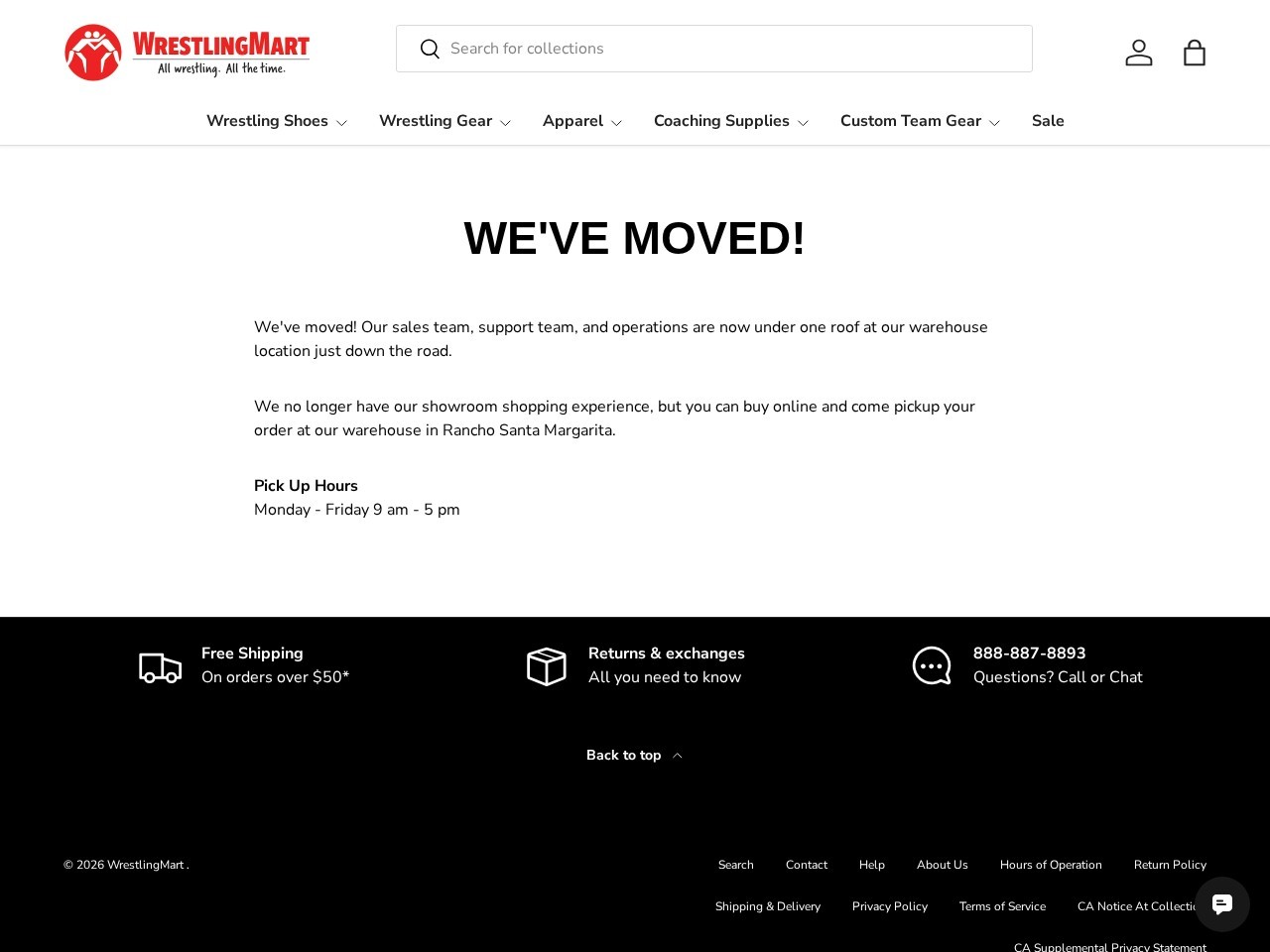 WrestlingMart Warehouse — Website Preview