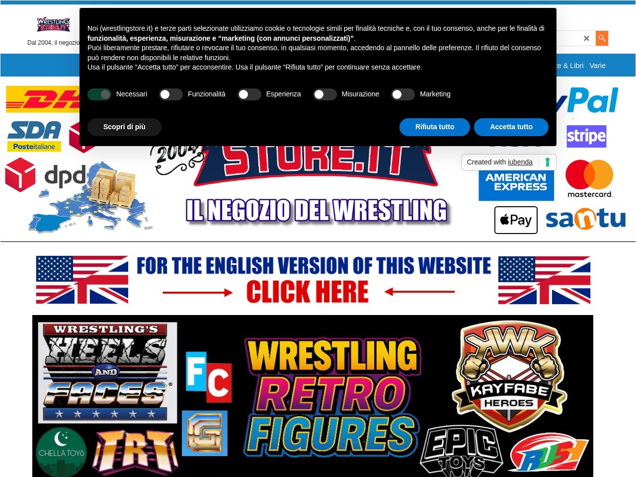 Wrestlingstore - Il Negozio del Wrestling — Website Preview