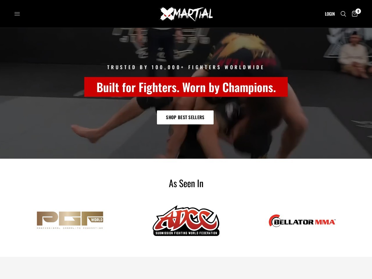 XMartial Gear — Website Preview