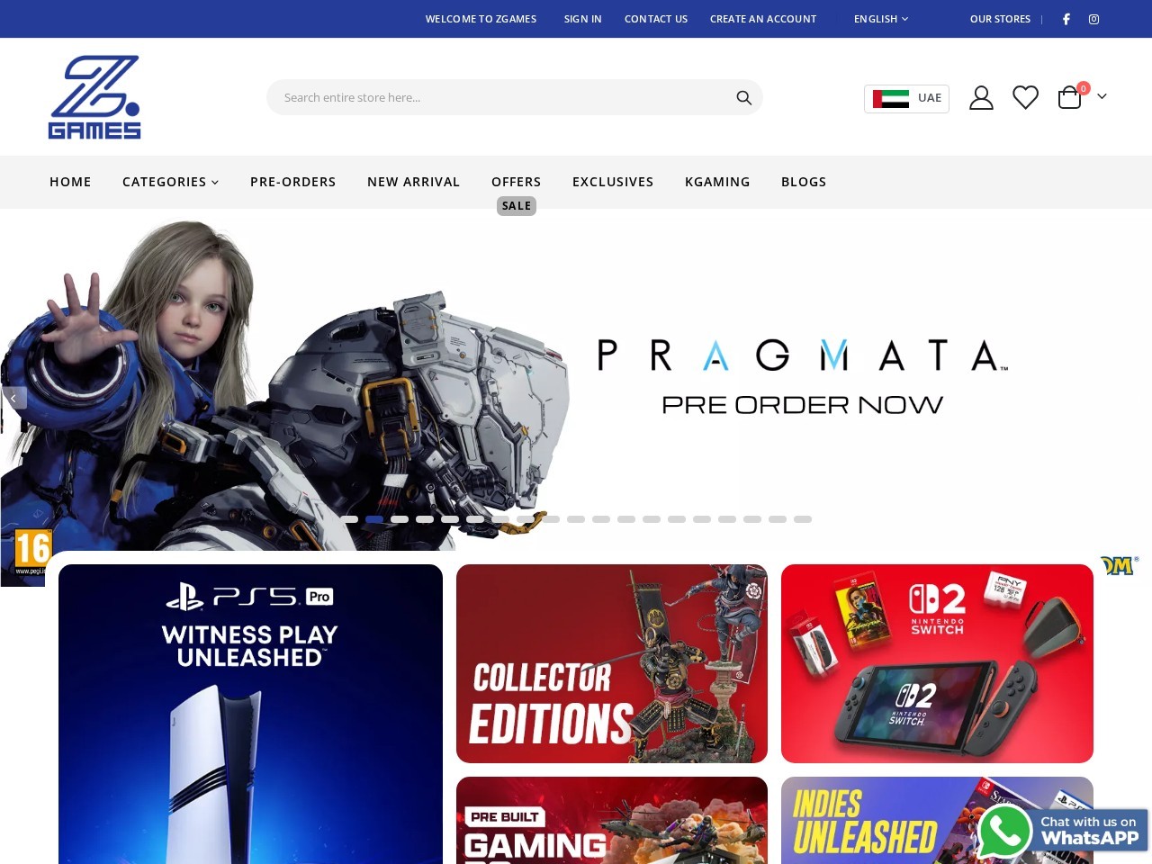 ZGames - The Dubai Mall — Website Preview